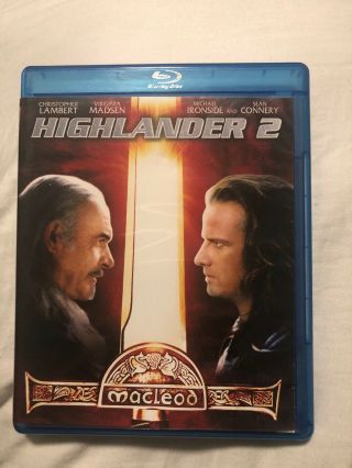 Highlander 2 (blu - Ray Disc,  2010) Very Rare Oop Vg Shape Region A Sean Connery