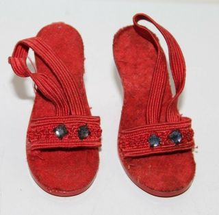 Vintage Madame Alexander Rare Red Cissy Doll Shoes