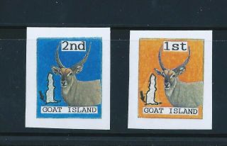 Gb Locals - Goat Island - Off Lundy Issue Rare Proofs 2001.