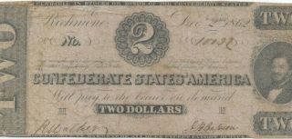 $2 " Confederate Note " 1800 