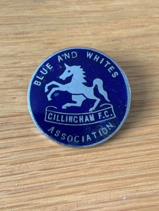 Rare Vintage Enamel Blue & Whites Association Gillingham Football Club Badge Pin