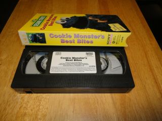 Cookie Monster ' s Best Bites (VHS,  1995) Sesame Street Sony Rare Children Kids 3