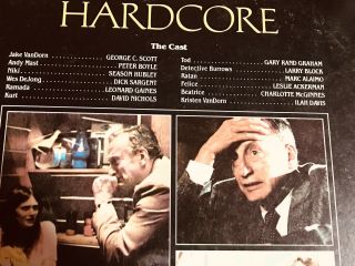 HARDCORE Laserdisc Extremely Rare George C.  Scott - Pre - owned 3