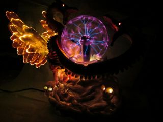 Rare Light up Fiber Optic Dragon Serpent Plasma Ball Lamp - 2