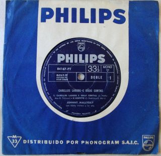 Johnny Hallyday Rare Argentina Ep 7 " 1966 Cheveux Longs Et Idées Courtes