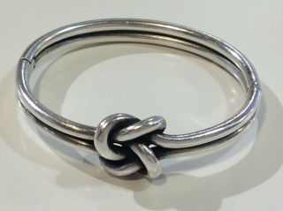 James Avery Sterling Silver Rare Retired Knot Design Bangle Bracelet 50,  Grams