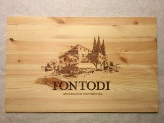 1 Rare Large Wine Wood Panel Fontodi Italy Vintage Crate Box Side 7/19 1248