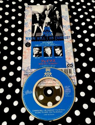 Bros - When Will I Be Famous Rare Japan 3” Cd Single