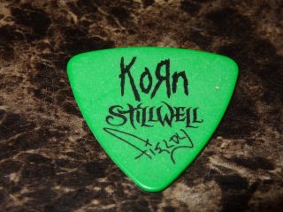 Korn Rare Fieldy Authentic Tour Issued Bass Guitar Pick Stillwell Whosoevers