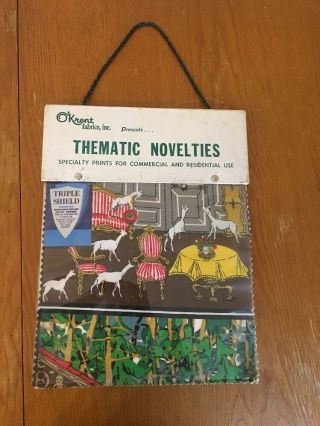 Vintage O’krent Fabric Sample Swatch Book Thematic Novelties Rare