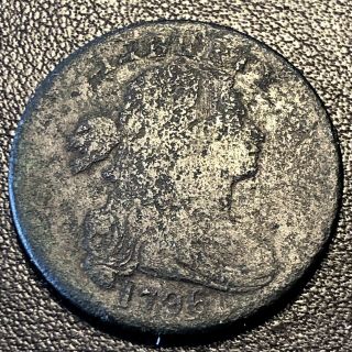1796 Draped Bust Large Cent Rare 1c Vf Details 17054