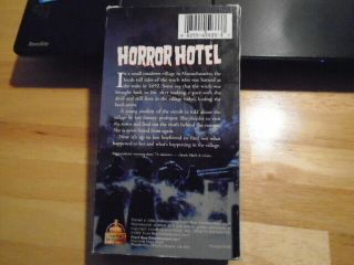 RARE OOP Horror Hotel VHS film Christopher Lee city of the dead 1960 black white 2