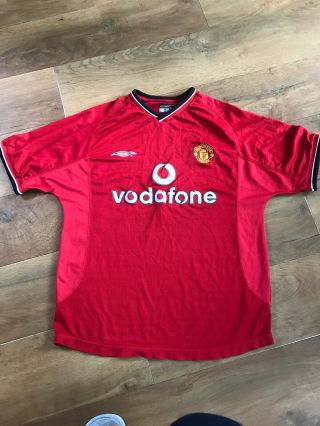 Manchester United Football Shirt Medium 2000 - 2002 Rare