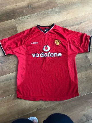 Manchester United Football Shirt Medium 2000 - 2002 Rare 2