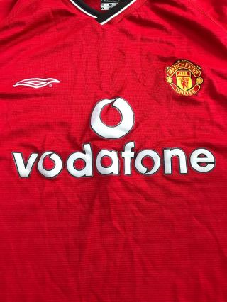 Manchester United Football Shirt Medium 2000 - 2002 Rare 3