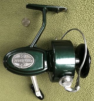 South Bend Sb 750 Cladding Group 1960’s Vintage Spinning Fishing Reel Rare