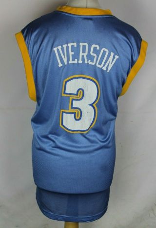 Iverson 3 Denver Nuggets Nba Basketball Jersey Shirt Adidas Mens Large Rare