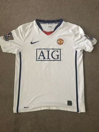 Manchester United Vintage Shirt Giggs 11 Rare 07/08 Badges S