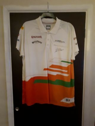 Xxl Signed Rare Vintage Reebok Sahara Force India Formula 1 Team Polo Shirt Bnwt