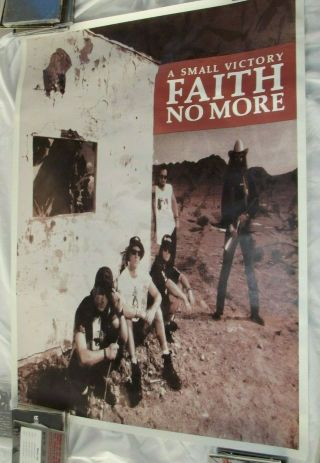 24 " X34 " Fath No More Poster Vintage Ultra Rare Rolled A Small Victory 1990s