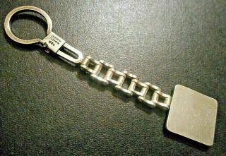 RARE VINTAGE STERLING SILVER HARLEY DAVIDSON MOTORCYCLE HEAVY LINK KEY CHAIN 5