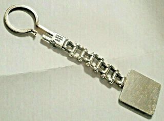 RARE VINTAGE STERLING SILVER HARLEY DAVIDSON MOTORCYCLE HEAVY LINK KEY CHAIN 6