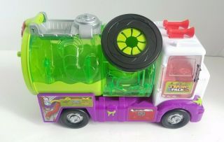 Euc The Trash Pack Green Purple Garbage Sewer Truck Moose Toys Rare Vehicle