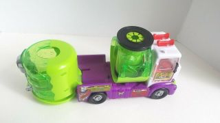 EUC The Trash Pack Green Purple Garbage Sewer Truck Moose Toys RARE Vehicle 7