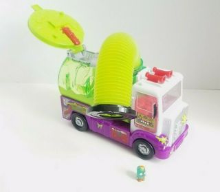 EUC The Trash Pack Green Purple Garbage Sewer Truck Moose Toys RARE Vehicle 8