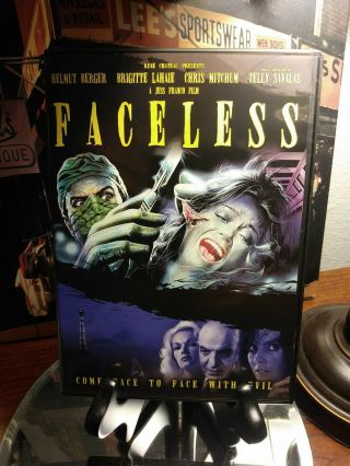 Faceless Dvd (1988) Jess Franco - Caroline Munro Rare Oop Shriek Show Sp Edition