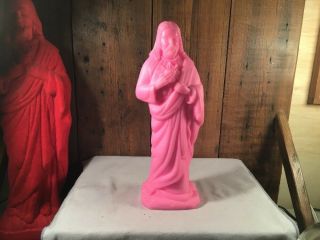 Rare Vintage Hot Pink Answer Me Jesus Magic 8 Ball Statue Novelty