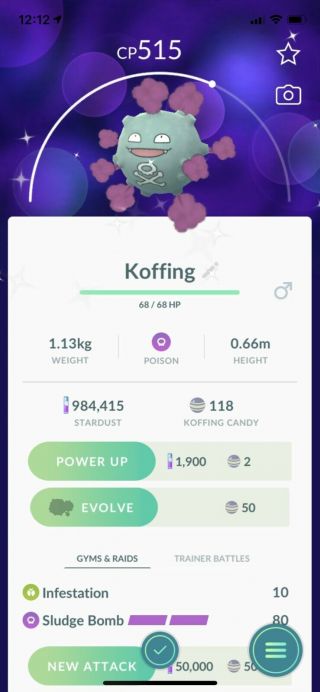 Pokemon Go Shiny Koffing Rare