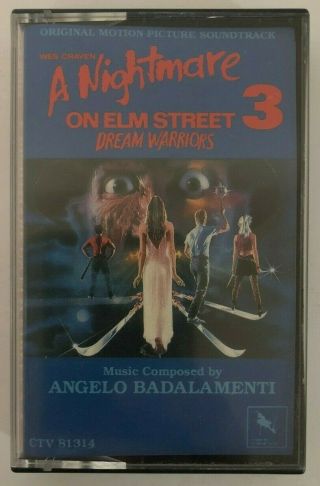 A Nightmare On Elm Street 3 Soundtrack Rare Horror Movie Cassette Tape