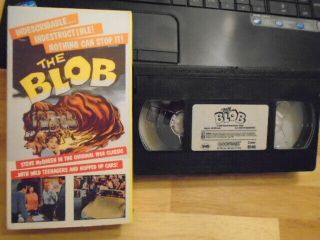 Rare Oop The Blob Vhs Film 1958 Horror Sci Fi Steve Mcqueen Aneta Corsaut Olin H