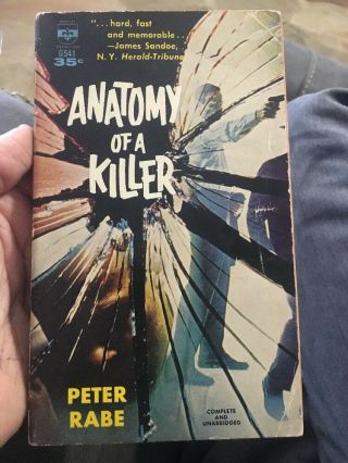 Anatomy Of A Killer By Peter Rabe 1961 Berkley G541 Vintage Paperback Rare