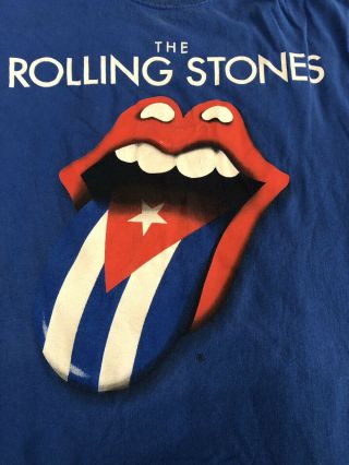 Rolling Stones Havana Cuba 2016 Tour T Shirt Rare Sz 2xl