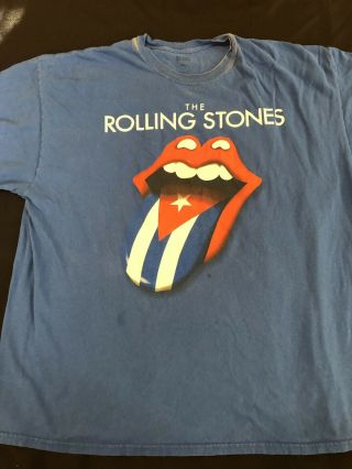 Rolling Stones Havana Cuba 2016 Tour T Shirt Rare Sz 2XL 2