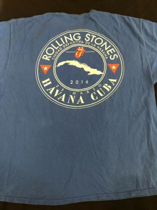 Rolling Stones Havana Cuba 2016 Tour T Shirt Rare Sz 2XL 3