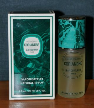 Vintage 85 Jean Couturier Coriandre - 4.  0 Oz /120 Ml Edt Spray - W/ Box Rare