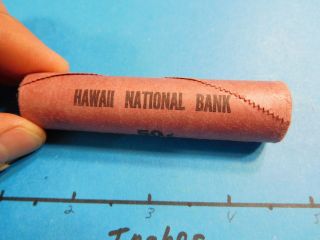 1970 - S Lincoln Penny Roll Hawaii National Bank Unc Obr Very Tight Roll Rare Find
