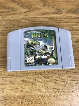 Turok Dinosaur Hunter Nintendo 64 N64 - Vintage Vtg - Video Game - Rare