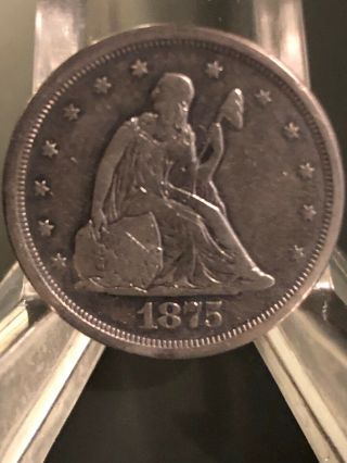 1875 - S 20 Cent Piece Rare Series Highly Sought After