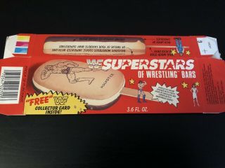 Rare 1987 Wwf Superstars Of Wrestling Bars Empty Ice Cream Box Randy Savage Card