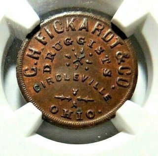 Rare - Circleville Ohio " Druggists " 168a - 6a - Ngc Ms - 64 - R - 7 - Nr