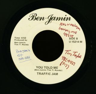 Traffic Jam | Rare Private Electro Boogie Funk 45 | You Told Me | Ben - Jamin