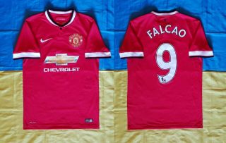 ● Rare Falcao Fc Manchester United 2014/2015 Home Shirt Nike Size Men Adult S ●
