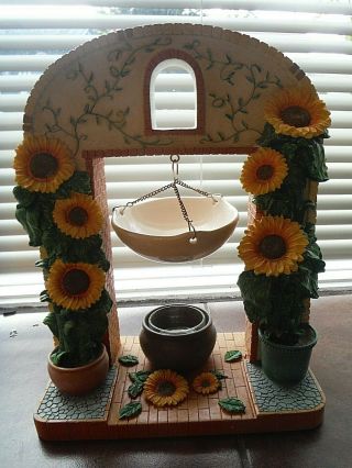 Rare Yankee Candle Sunflower & Ivy Brick Arch Wax/tart Melter Burner
