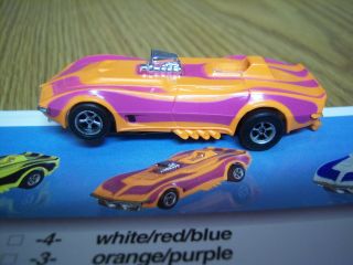 Afx/aurora Collectors L@@k Rare Corvette Funny Car Orange/purple Model Motoring