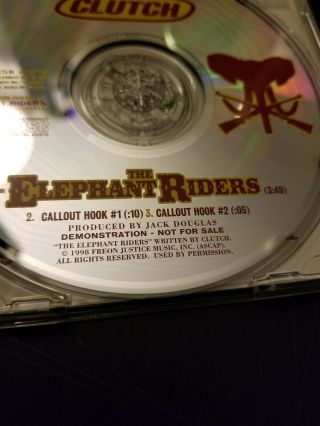 CLUTCH ELEPHANT RIDERS COLUMBIA DEMO ALBUM DISC VINTAGE RARE 1998 CD 5