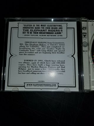 CLUTCH ELEPHANT RIDERS COLUMBIA DEMO ALBUM DISC VINTAGE RARE 1998 CD 6